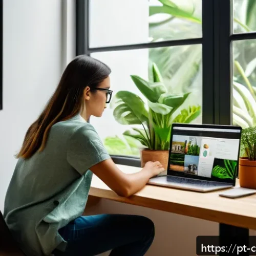 Home 31 디지털 정보 큐레이션을 위한 효과적인 교육 - A modern home office scene with a young adult Brazilian professional organizing digital content on m...